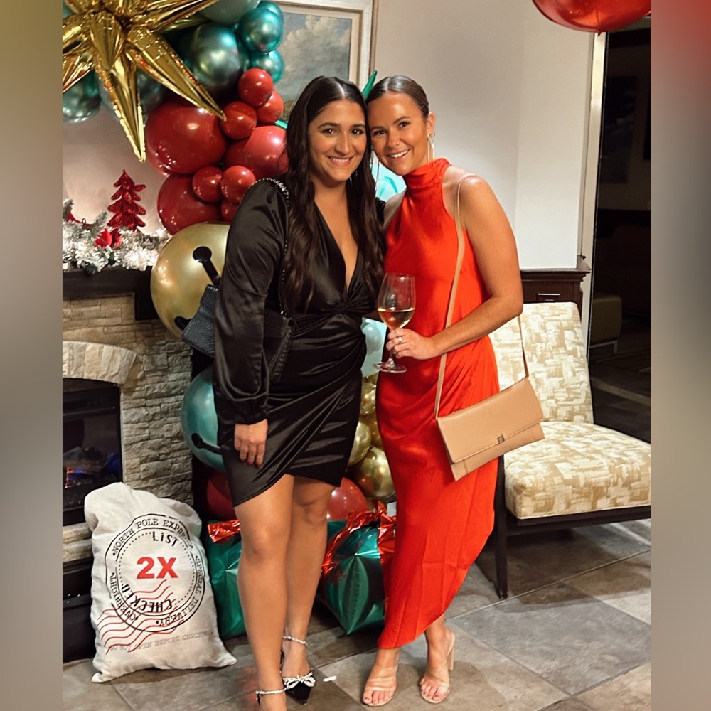 Red Satin Dress